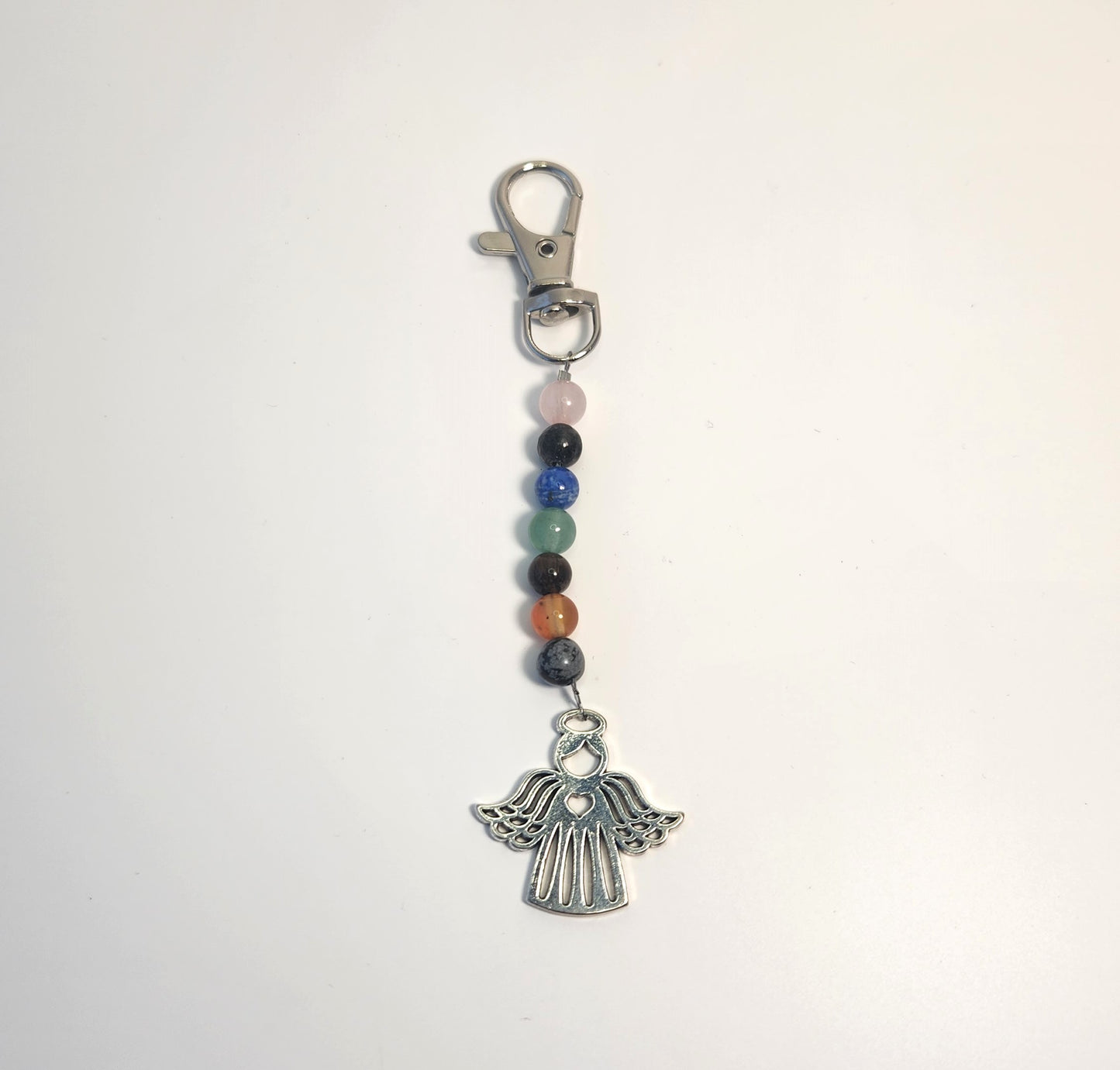 6mm Bead with Angel Keychain