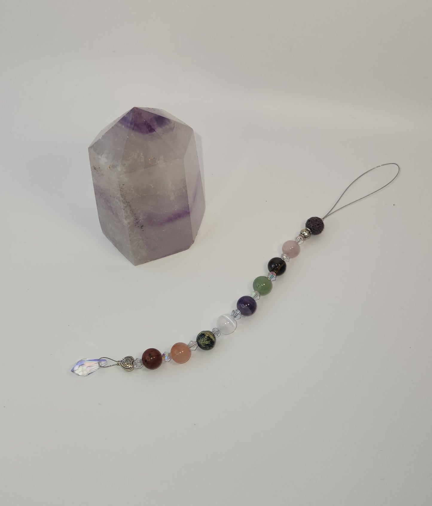 Crystal Bead with Lava Stone (CC3)