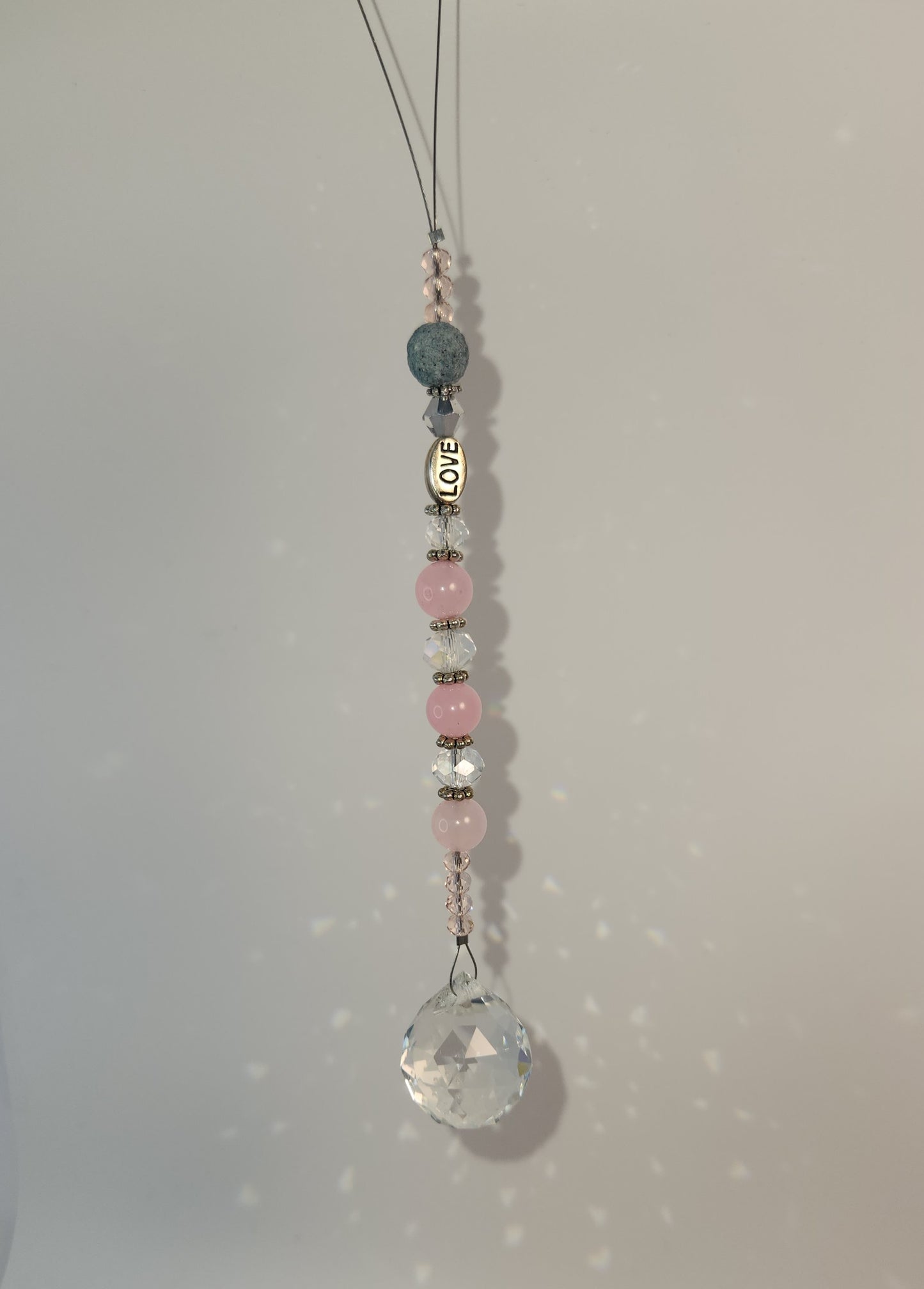 Love, Pink Beads & Lava Stone (CC8)