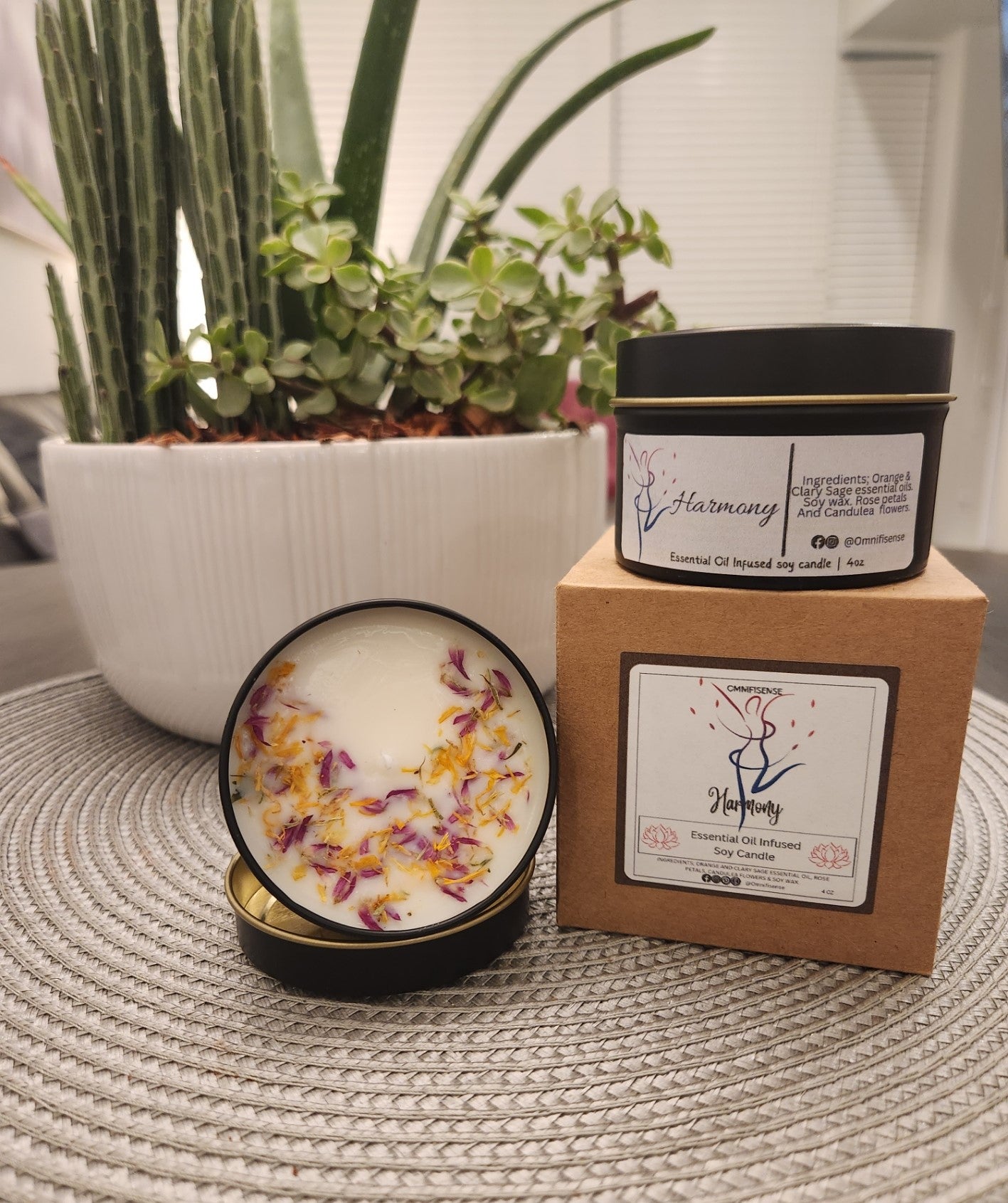 Harmony Essential Oil Candle 4oz