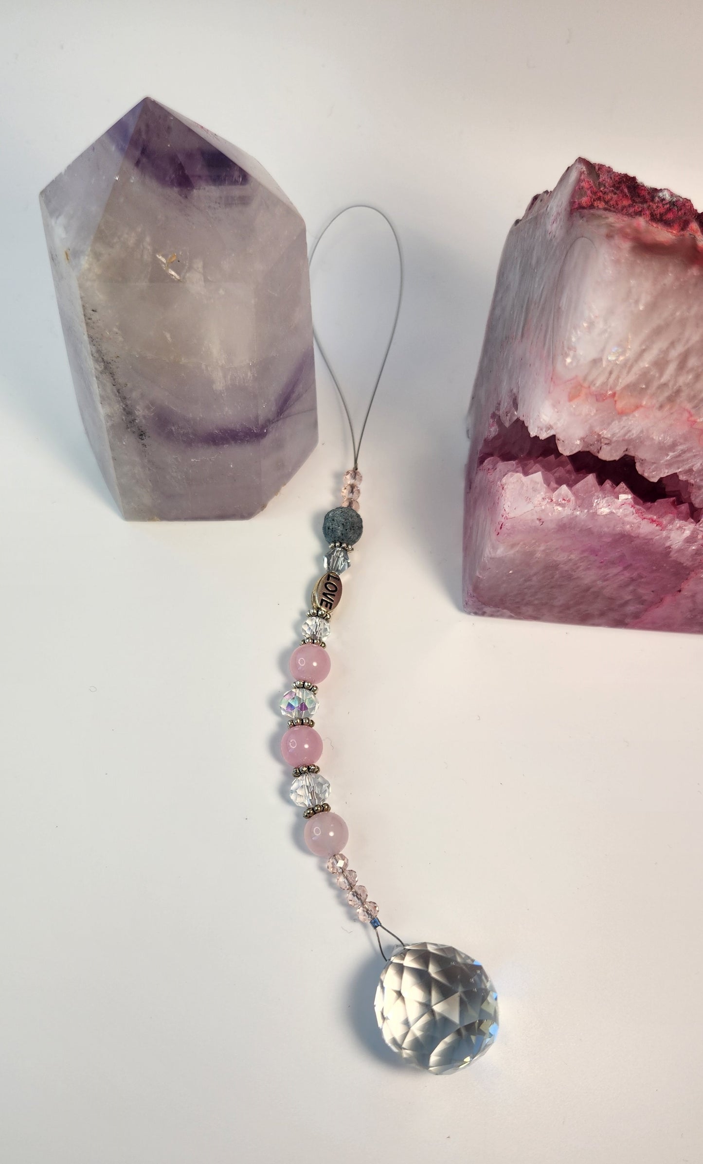 Love, Pink Beads & Lava Stone (CC8)