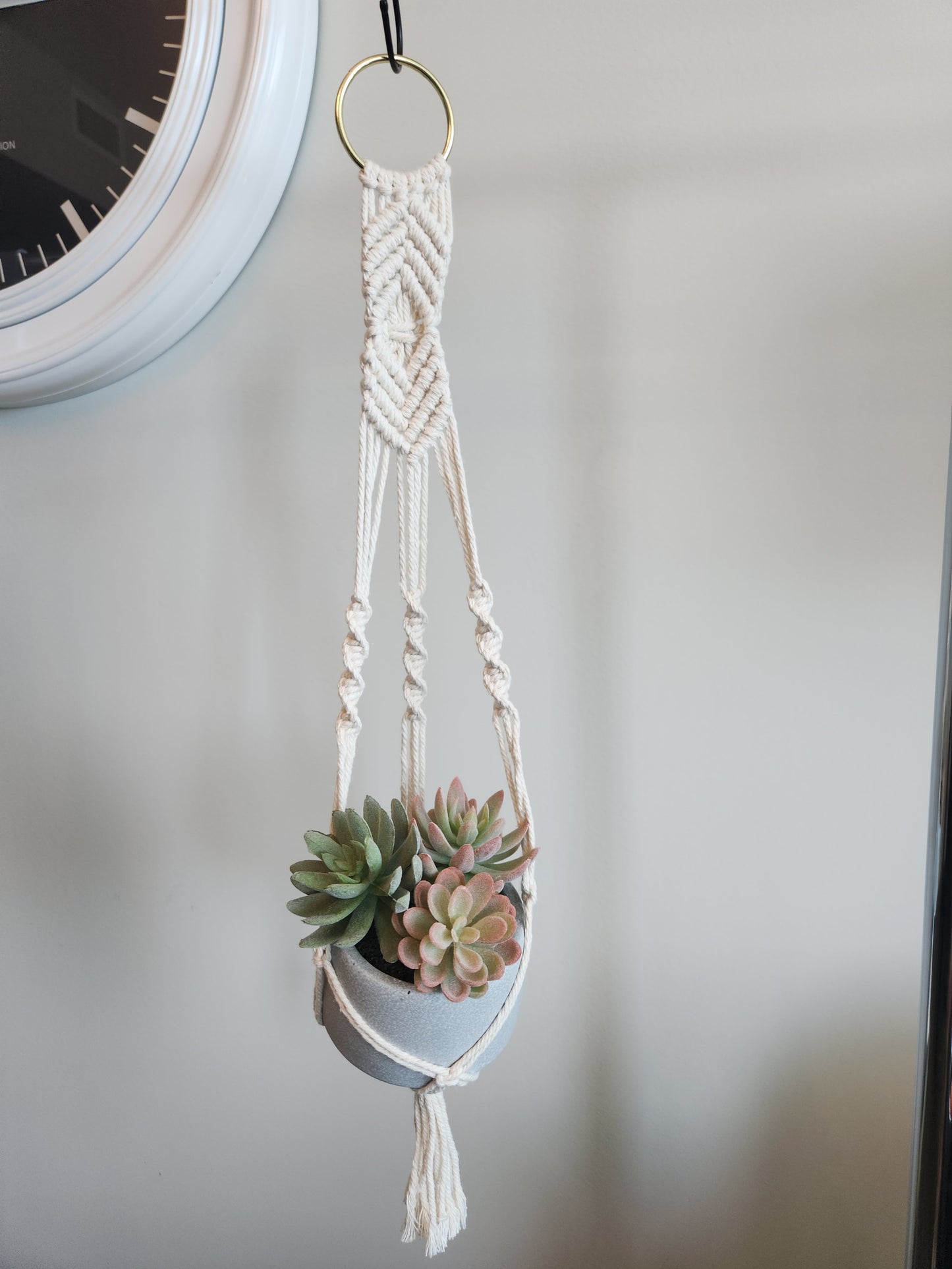 Ring Diamond Pattern Plant Hanger