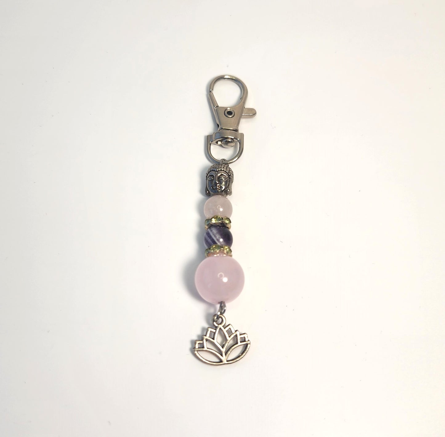 Lotus & Buddha Head Zipper Pull/Bag Charm