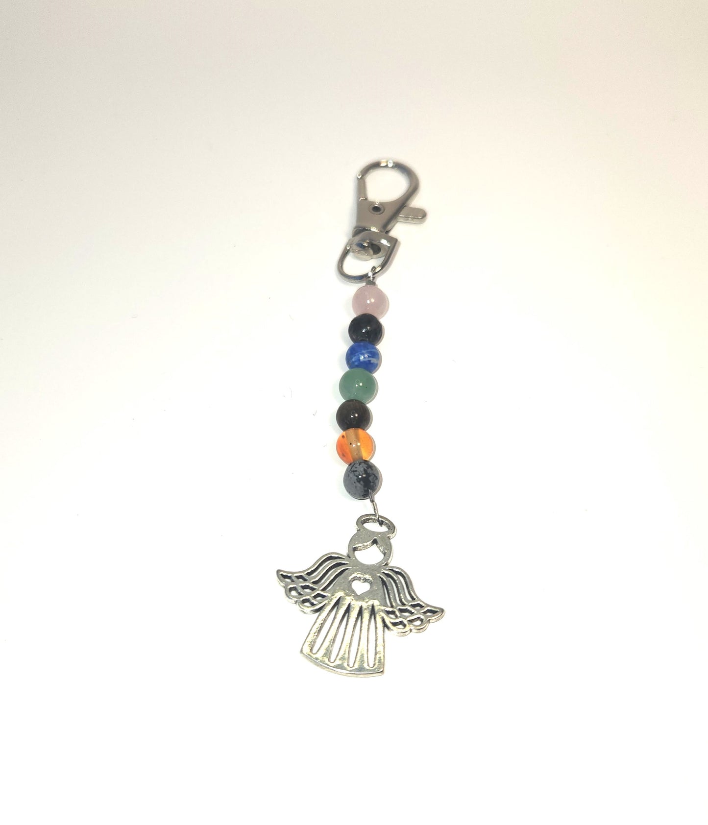 6mm Bead with Angel Keychain