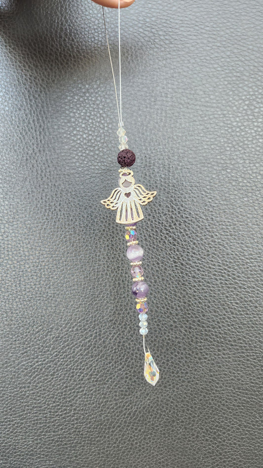 Amethyst & Angel with Lava Stone (CC9)