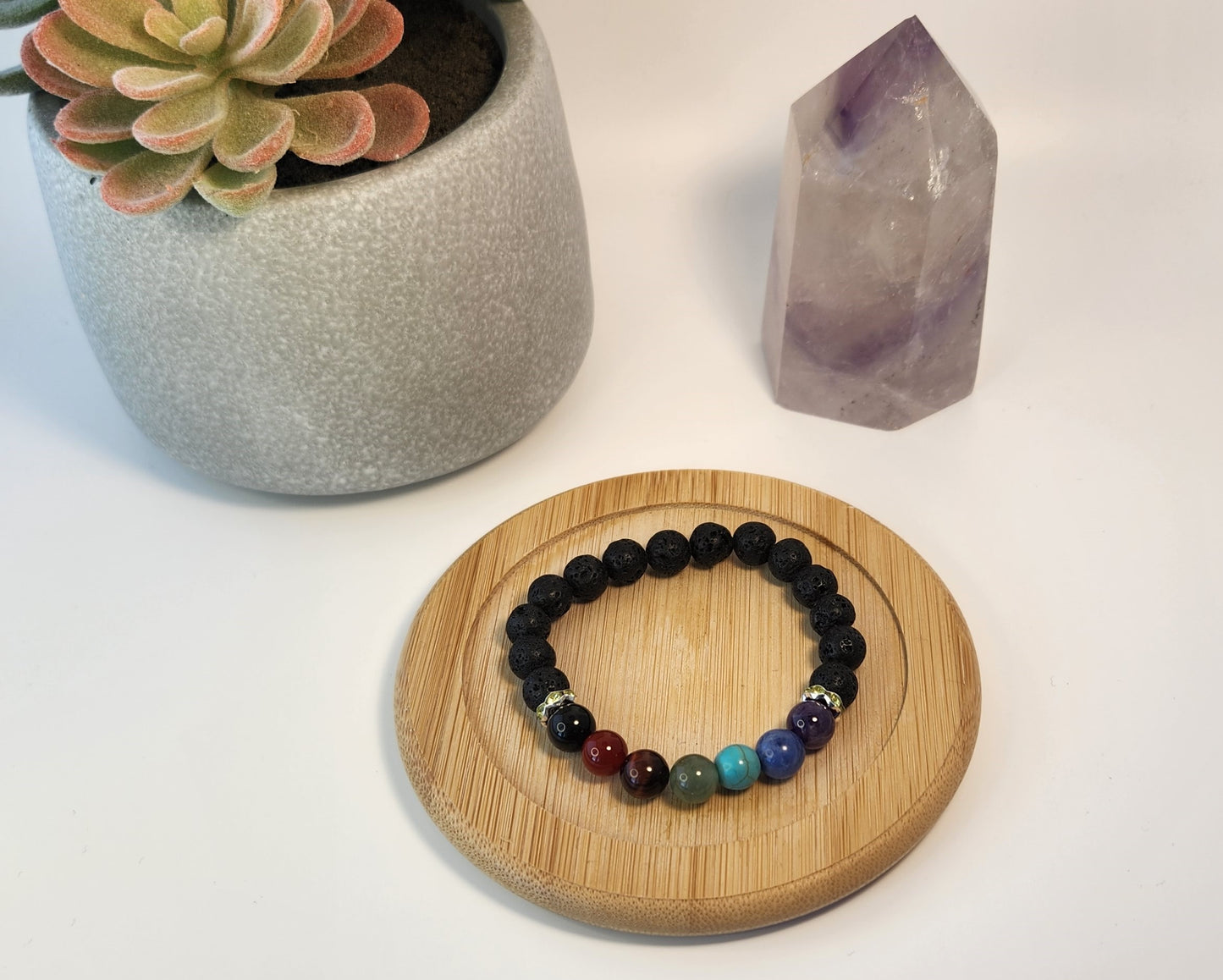 Chakra Lava Bracelet