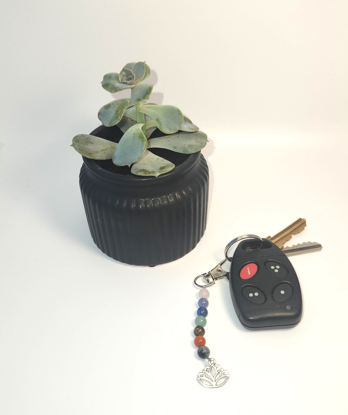 6mm Bead with Lotus Keychain