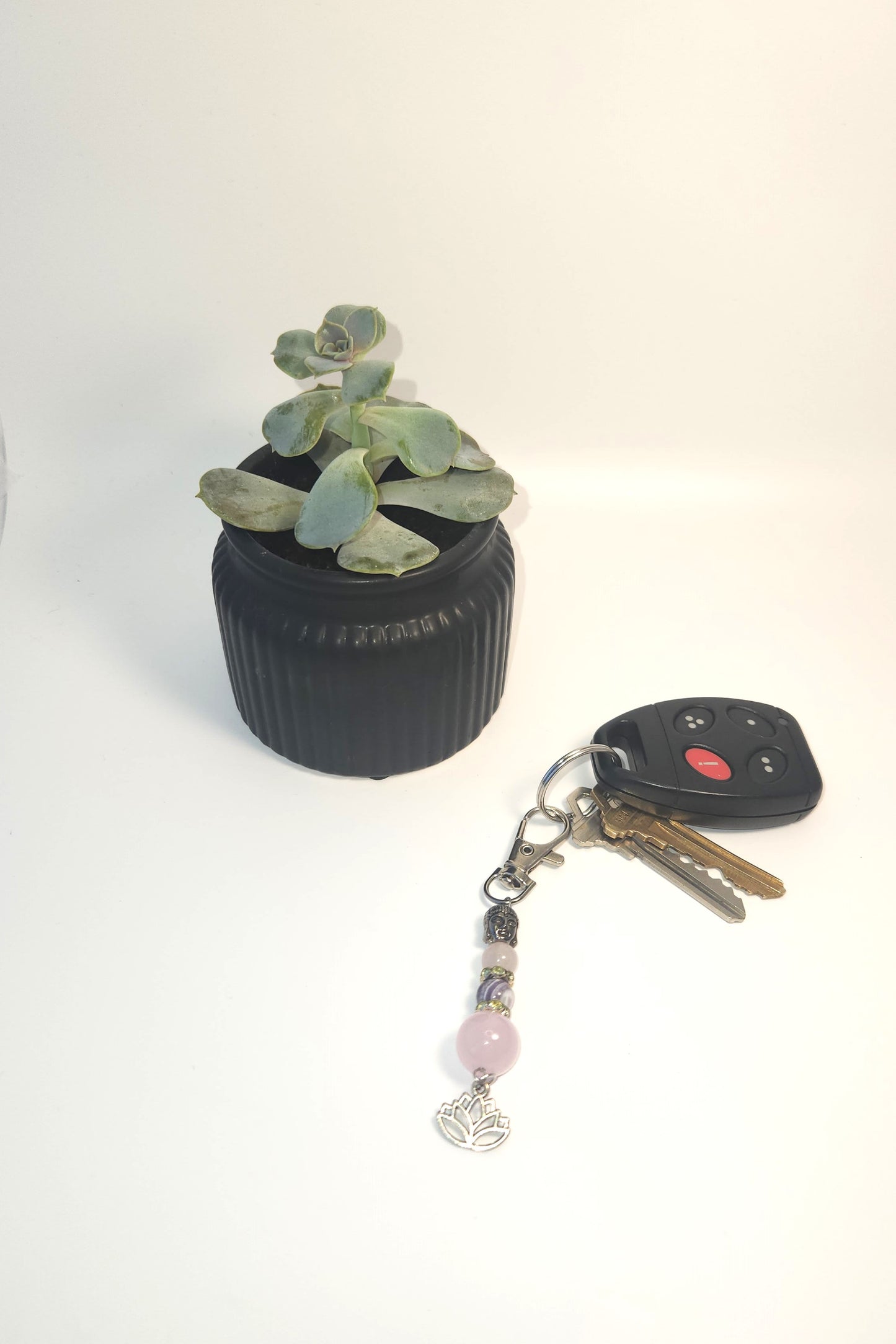 Lotus & Buddha Head Zipper Pull/Bag Charm