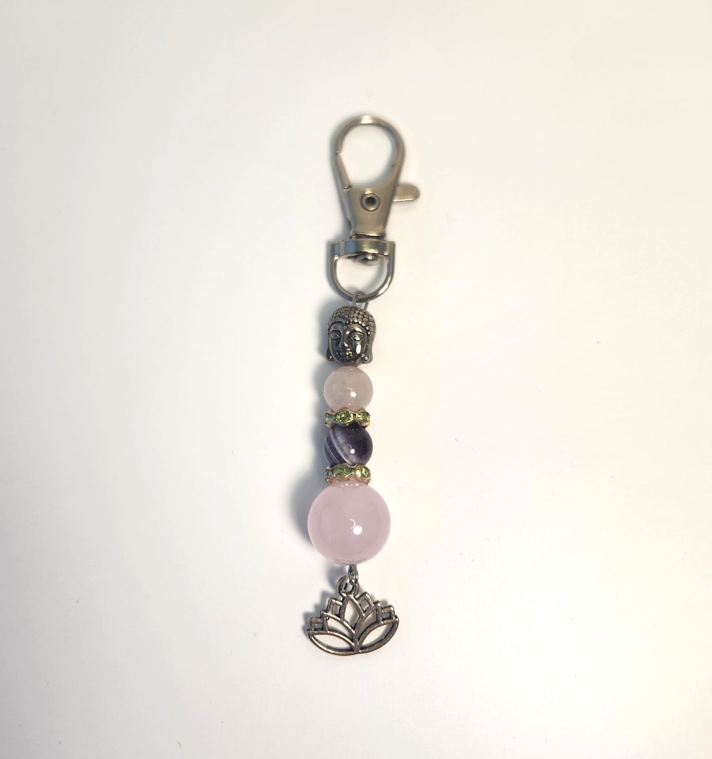 Lotus & Buddha Head Zipper Pull/Bag Charm