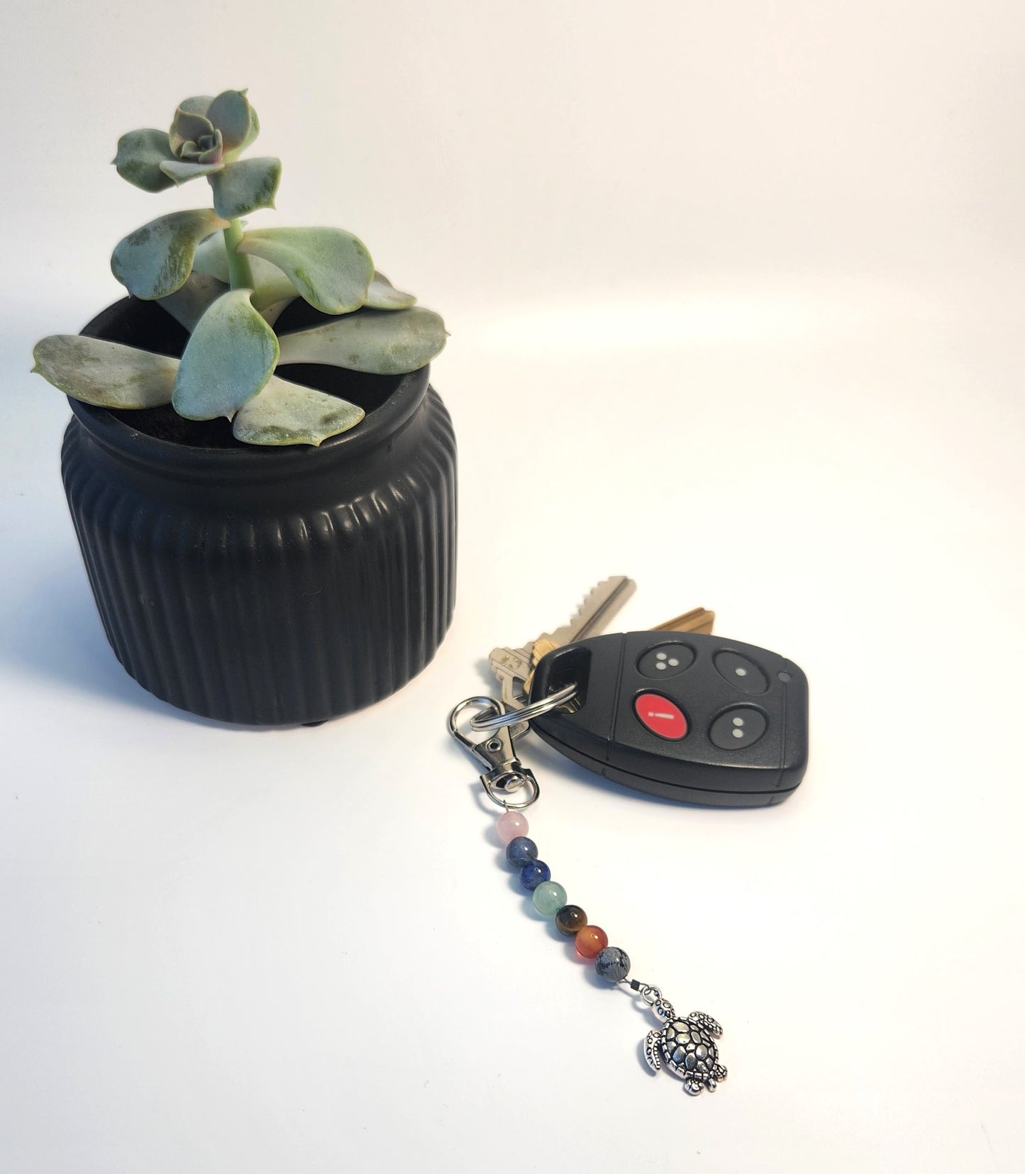 6mm Bead with Turtle Keychain